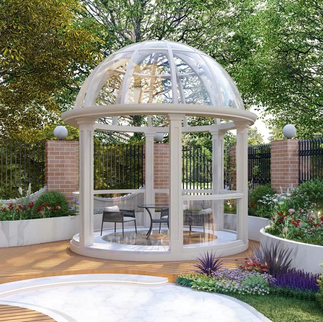 Garden Sunroom Dome Roof Pergola